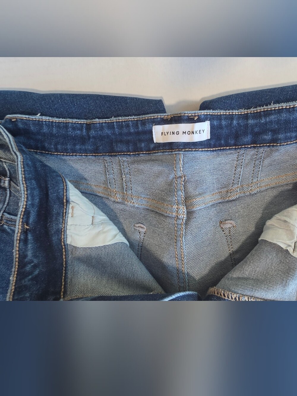 Flying Monkey F5387 Women’s Wide Leg Jeans Size 32 Dark Wash New Without Tags - Picture 5 of 6